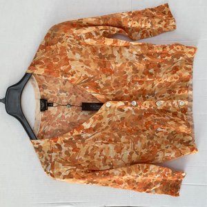 Tabolts Orange Leaf Cardigan